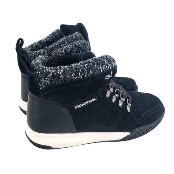 Weatherproof 9 Boots Ruby Outdoor Suede Leather Chunky Winter Lug Snow Shoes - Picture 2 of 14